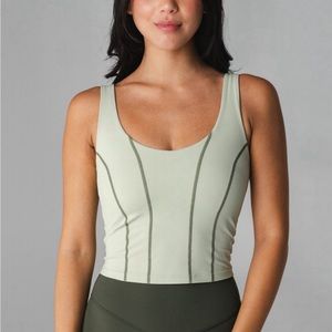 Vitality / Balance Athletica Cloud II Corset Tank in Sage Contrast